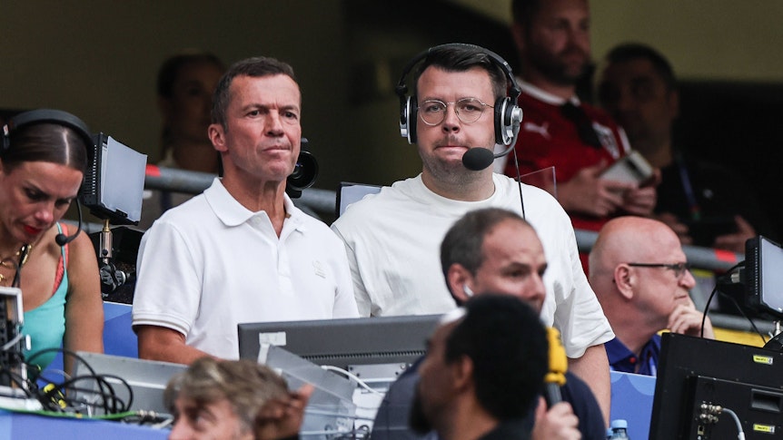 Christian Straßburger und Lothar Matthäus als Kommentatoren bei der EM.