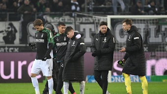 Spieler von Borussia Mönchengladbach sind enttäuscht.