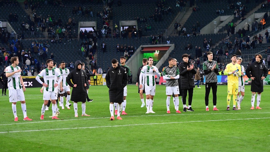 Spieler von Borussia Mönchengladbach sind frustriert.