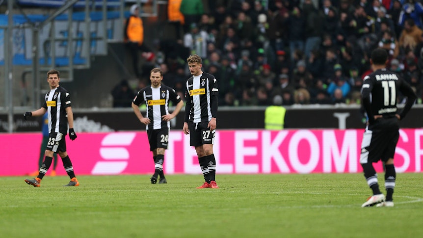 Michael Cuisance ist gefrustet im Gladbach-Trikot.