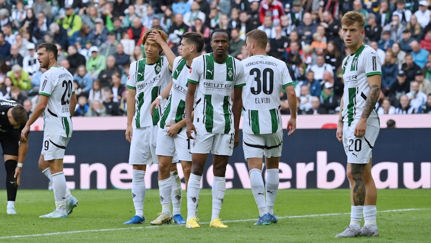 Spieler von Borussia Mönchengladbach sind ratlos.