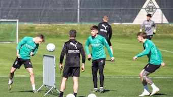 Spieler von Borussia Mönchengladbach beim Training.