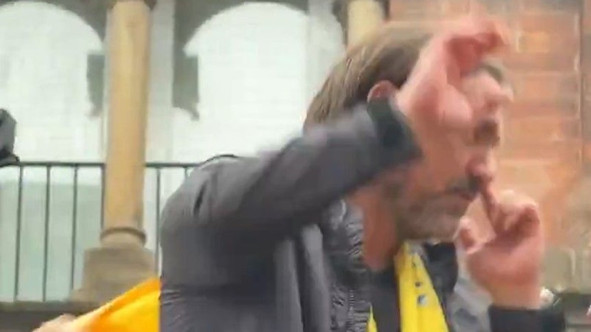 Daniel Farke bei der Siegesparade von Leeds United anlässlich des Aufstiegs.