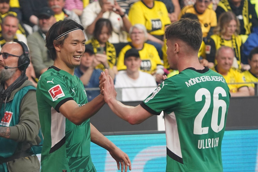 Ko Itakura und Lukas Ullrich jubeln.