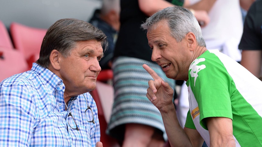 Lucien Favre im Gespräch mit Hans Meyer.