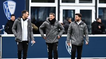 Oliver Kirch und sein Trainerteam auf dem Gelände des VfL Bochum.