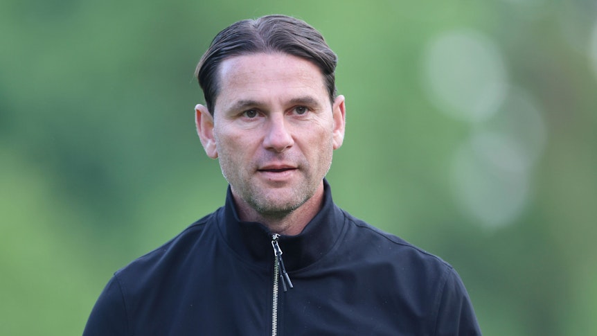 Gerardo Seoane bei einem Testspiel von Borussia Mönchengladbach gegen den FC Eintracht Rheine.