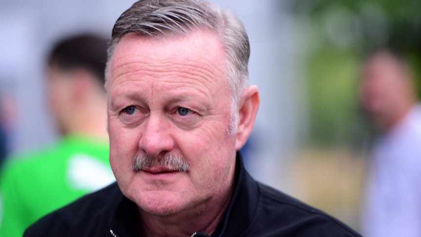 Roland Virkus beim Trainingsauftakt von Borussia Mönchengladbach.