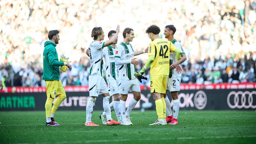 Die Spieler von Borussia Mönchengladbach.