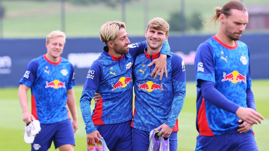 Kevin Kampl (l.) und Timo Werner (r.) gemeinsam im Trainingslager.