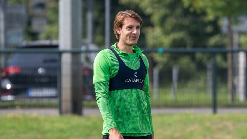 Florian Neuhaus beim Training mit der U23 von Borussia Mönchengladbach.