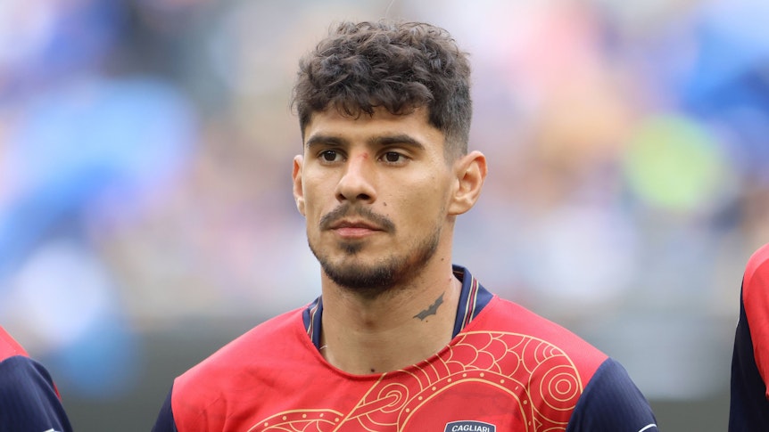 Florinel Coman bei einem Spiel von Cagliari Calcio.