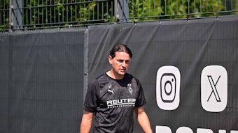 Gerardo Seoane beim Training von Borussia Mönchengladbach.