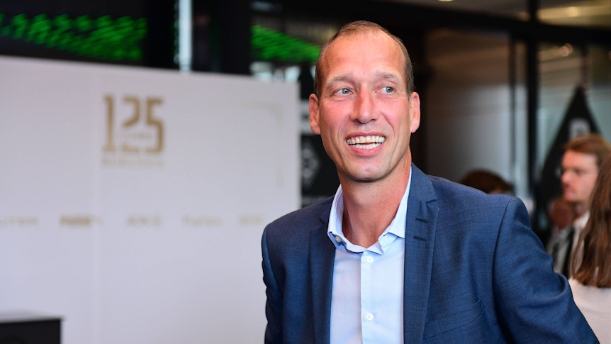 Jeff Strasser bei den Jubiläums-Feierlichkeiten von Borussia Mönchengladbach.