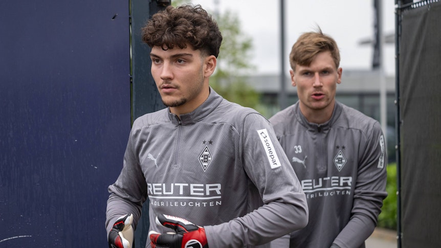Tiago Pereira Cardoso und Moritz Nicolas im Gladbach-Training.