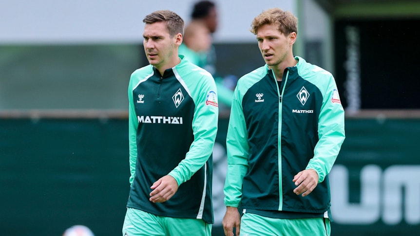Maximilian Wöber und Niklas Stark im Werder-Training.