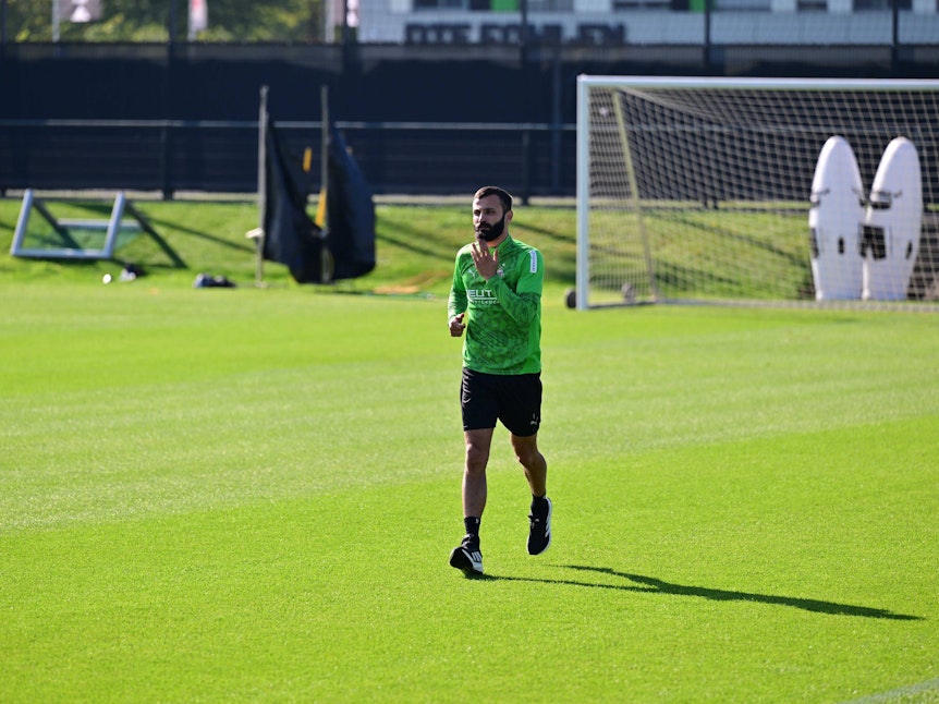Franck Honorat beim Lauftraining.