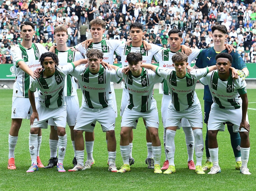 Teamfoto der Gladbacher U19-Mannschaft.