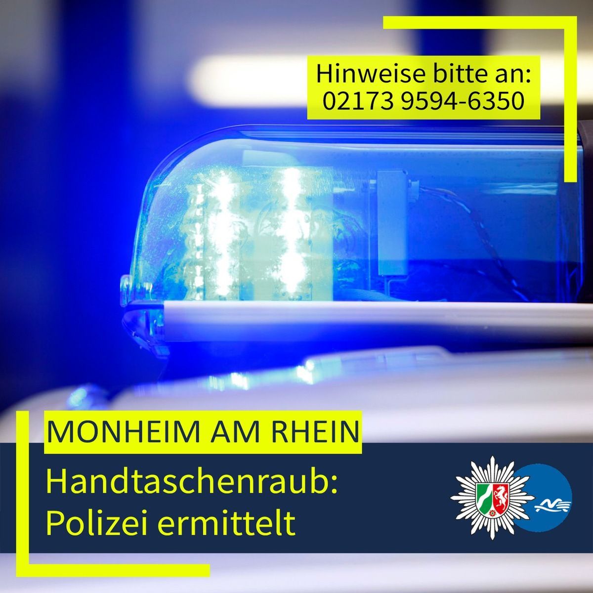Handtaschenraub in Monheim: Seniorin auf offener Straße die Tasche entrissen